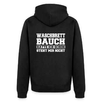 Sarcasme Ironie Drôle Paroles sarcastiques - Veste à capuche bio Premium Unisexe - noir - Dos - Nico (187cm)