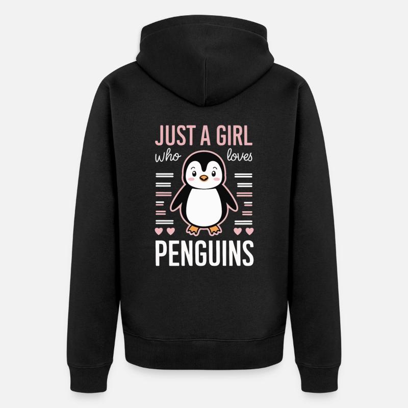 Pingouin Pingouin Animal - Veste à capuche bio Premium Unisexe - noir