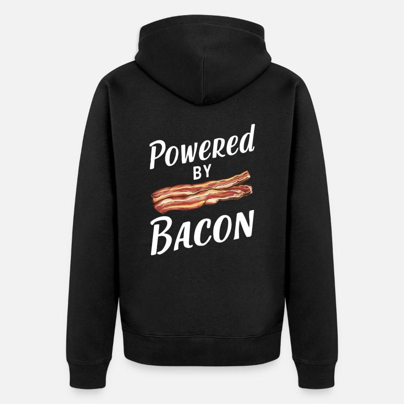 Bacon Petit-déjeuner Bacon - Veste à capuche bio Premium Unisexe - noir