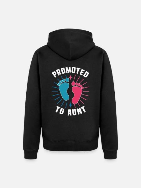 Aunt Family Aunts - Unisex Premium Organic Zip Hoodie - black