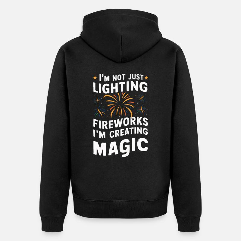 Pyrotechnie Feux d’artifice Pyrotechnie - Veste à capuche bio Premium Unisexe - noir