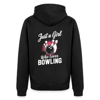 Bowling Bowler Pin Ball Bowling Ball - Veste à capuche bio Premium Unisexe - noir - Dos - Nico (187cm)