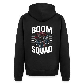 Pyrotechnics Fireworks Pyrotechnics - Unisex Premium Organic Zip Hoodie - black - Back - Nico (187cm)