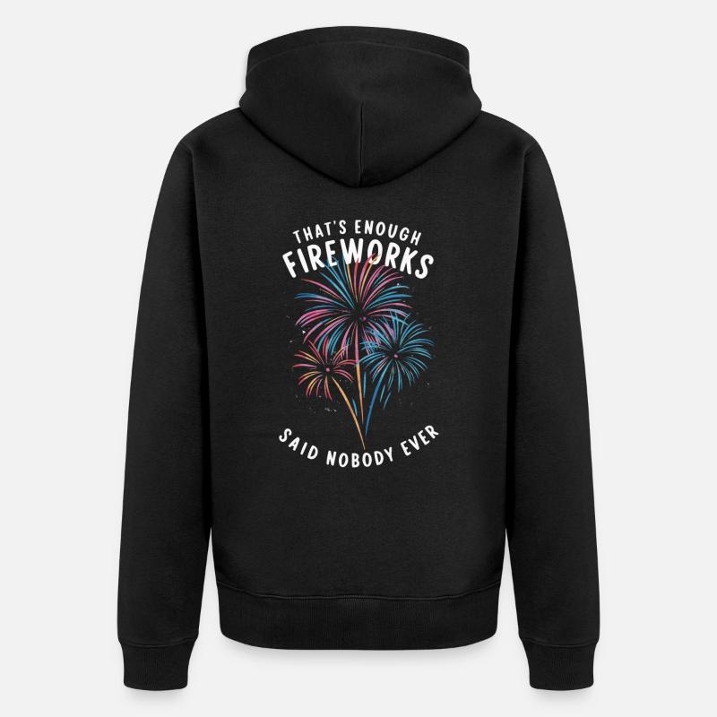 Pyrotechnie Feux d’artifice Pyrotechnie - Veste à capuche bio Premium Unisexe - noir