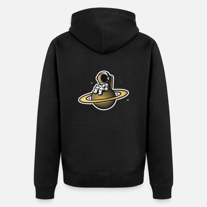 Astronaute Astronaute Cosmonaute Fusée Spatiale - Veste à capuche bio Premium Unisexe - noir
