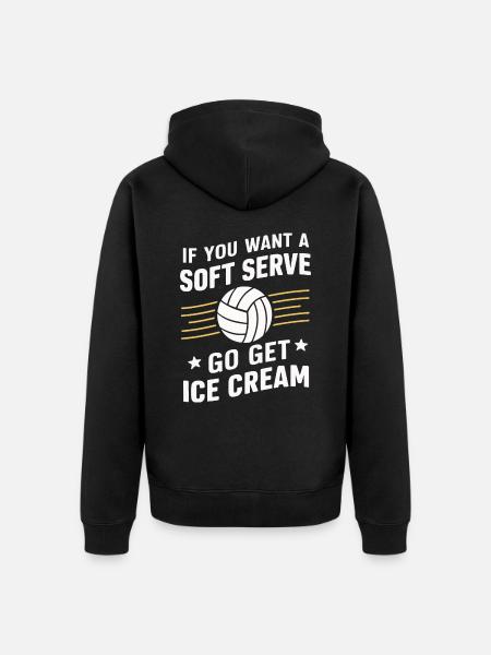 Volleyball Spieler Beach Volleyball Volleyballer S - Unisex Premium Bio Zip Hoodie - Schwarz