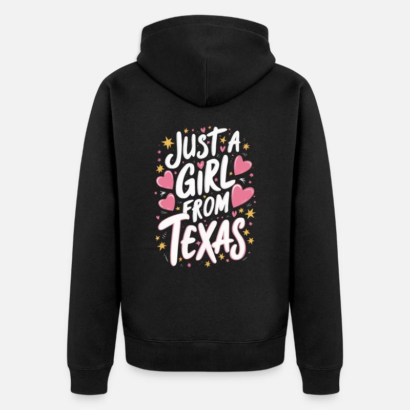 État du Texas Texans Texas - Veste à capuche bio Premium Unisexe - noir