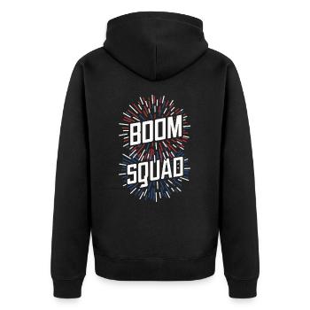 Pyrotechnics Fireworks Pyrotechnics - Unisex Premium Organic Zip Hoodie - black - Back - Nico (187cm)