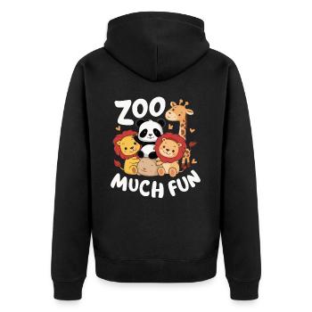 Animaux du zoo Gardien de zoo - Veste à capuche bio Premium Unisexe - noir - Dos - Nico (187cm)