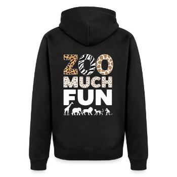 Animaux du zoo Gardien de zoo - Veste à capuche bio Premium Unisexe - noir - Dos - Nico (187cm)