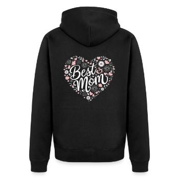 Maman Maman Fête des Mères Famille - Veste à capuche bio Premium Unisexe - noir - Dos - Nico (187cm)