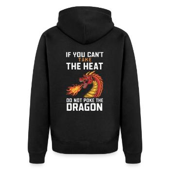 Dragon Mystic Dragon Fantasy - Unisex Premium Organic Zip Hoodie - black - Back - Nico (187cm)