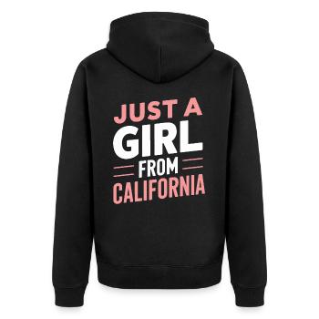 Californie États-Unis Amérique - Veste à capuche bio Premium Unisexe - noir - Dos - Nico (187cm)
