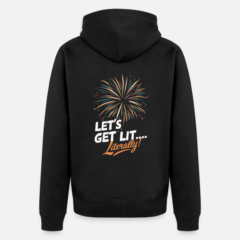 Pyrotechnie Feux d’artifice Pyrotechnie - Veste à capuche bio Premium Unisexe - noir