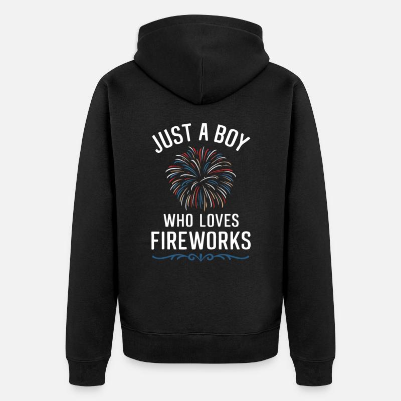 Pyrotechnie Feux d’artifice Pyrotechnie - Veste à capuche bio Premium Unisexe - noir