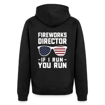 Pyrotechnie Feux d’artifice Pyrotechnie - Veste à capuche bio Premium Unisexe - noir - Dos - Nico (187cm)