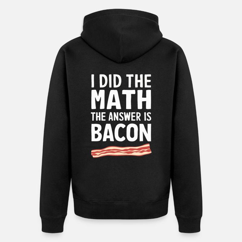 Bacon Petit-déjeuner Bacon - Veste à capuche bio Premium Unisexe - noir