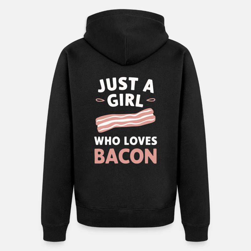 Bacon Petit-déjeuner Bacon - Veste à capuche bio Premium Unisexe - noir