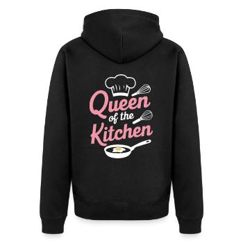 Chef cuisinier Cheff Bäker - Veste à capuche bio Premium Unisexe - noir - Dos - Nico (187cm)