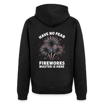 Pyrotechnie Feux d’artifice Pyrotechnie - Veste à capuche bio Premium Unisexe - noir - Dos - Nico (187cm)