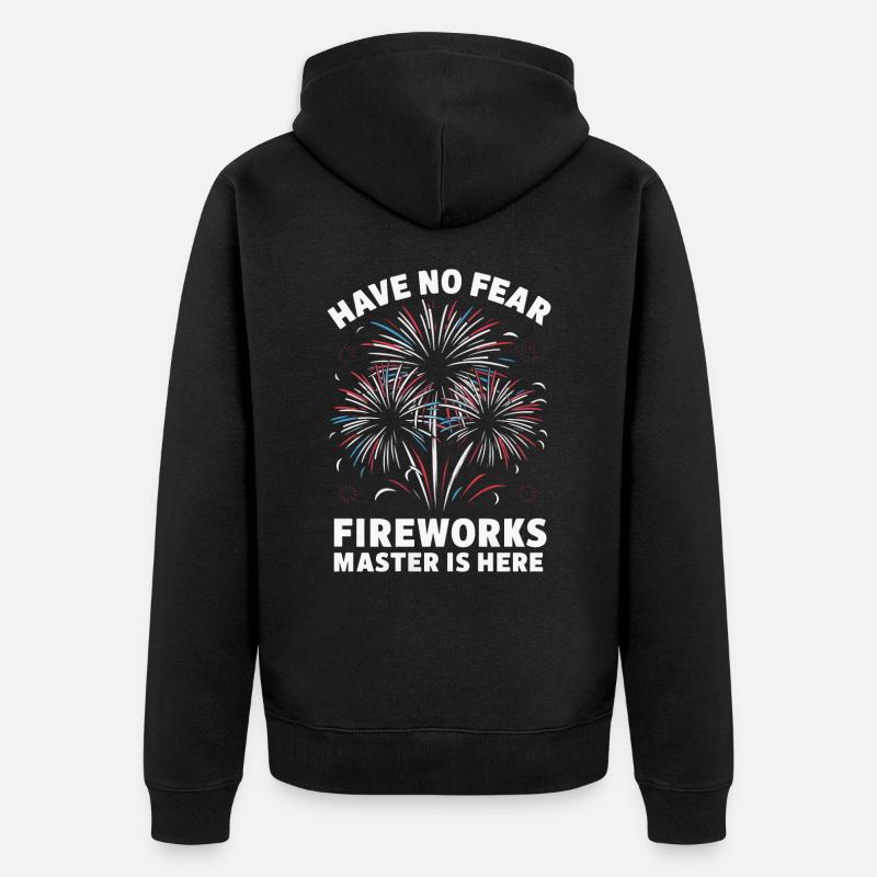 Pyrotechnie Feux d’artifice Pyrotechnie - Veste à capuche bio Premium Unisexe - noir