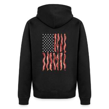 États-Unis Amérique Drapeau Patriotes - Veste à capuche bio Premium Unisexe - noir - Dos - Nico (187cm)