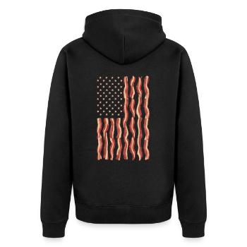 États-Unis Amérique Drapeau Patriotes - Veste à capuche bio Premium Unisexe - noir - Dos - Nico (187cm)