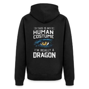Dragon Mystique Dragon Fantasy - Veste à capuche bio Premium Unisexe - noir - Dos - Nico (187cm)