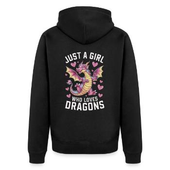 Dragon Mystique Dragon Fantasy - Veste à capuche bio Premium Unisexe - noir - Dos - Nico (187cm)