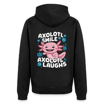 Poisson axolotl - Veste à capuche bio Premium Unisexe - noir - Dos - Nico (187cm)
