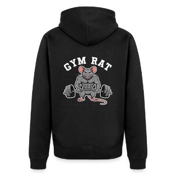 Weightlifting Fitness Bodybuilding Weightlifters - Unisex Premium Organic Zip Hoodie - black - Back - Nico (187cm)