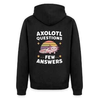 Poisson axolotl - Veste à capuche bio Premium Unisexe - noir - Dos - Nico (187cm)