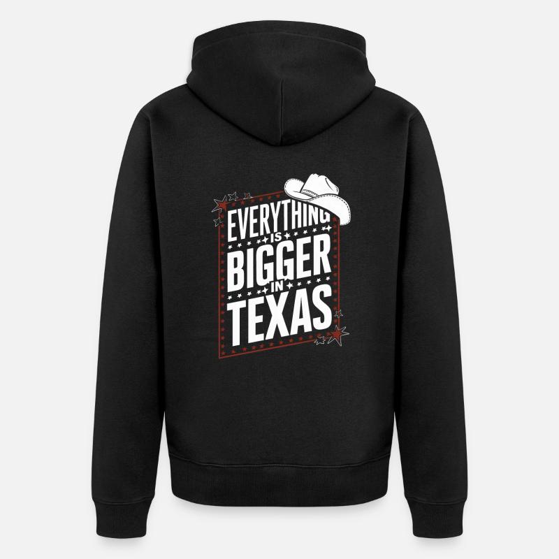 État du Texas Texans Texas - Veste à capuche bio Premium Unisexe - noir