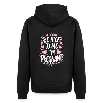 Grossesse Grossesse Accouchement - Veste à capuche bio Premium Unisexe - noir - Dos - Nico (187cm)