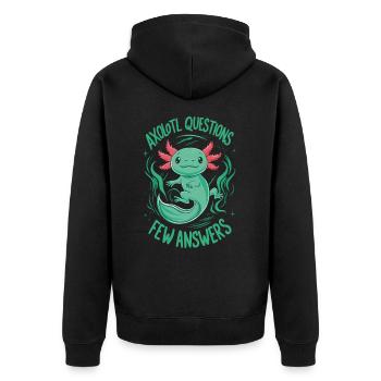 Poisson axolotl - Veste à capuche bio Premium Unisexe - noir - Dos - Nico (187cm)