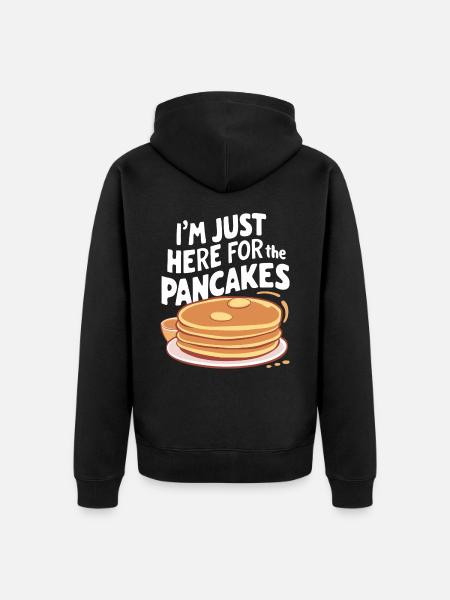 Pancakes Frühstück Essen Pancake - Premium økologisk unisex-hættejakke - sort