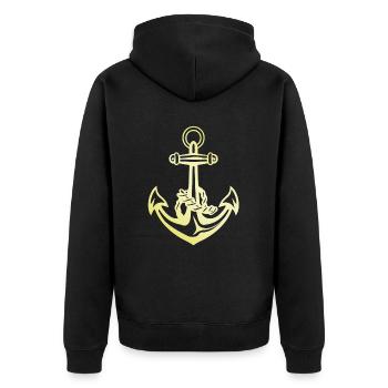 Anchor Gold Harbour - Veste à capuche bio Premium Unisexe - noir - Dos - Nico (187cm)