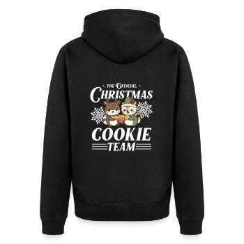 Christmas Cookies Baking Team Funny - Unisex Premium Organic Zip Hoodie - black - Back - Nico (187cm)