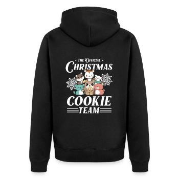 Christmas Cookies Baking Team Animals - Unisex Premium Organic Zip Hoodie - black - Back - Nico (187cm)
