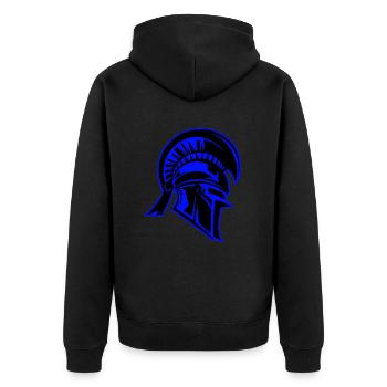 Casque spartiate symbole du guerrier - Veste à capuche bio Premium Unisexe - noir - Dos - Nico (187cm)