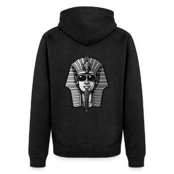 Pharaon mort Hipster Cool Party - Veste à capuche bio Premium Unisexe - noir - Dos - Nico (187cm)