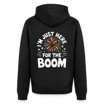 Pyrotechnics Fireworks Pyrotechnics - Unisex Premium Organic Zip Hoodie - black - Back - Nico (187cm)