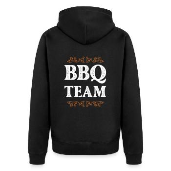 Équipe de barbecue - Veste à capuche bio Premium Unisexe - noir - Dos - Nico (187cm)