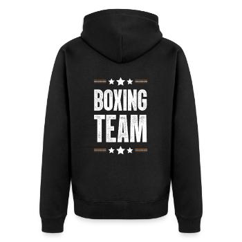 Équipe de boxe - Veste à capuche bio Premium Unisexe - noir - Dos - Nico (187cm)