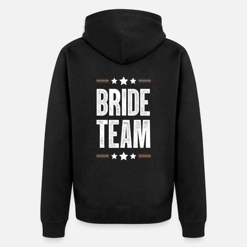 Équipe de la mariée - Veste à capuche bio Premium Unisexe - noir