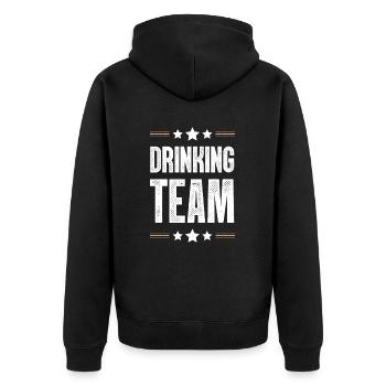 Équipe de boisson - Veste à capuche bio Premium Unisexe - noir - Dos - Nico (187cm)