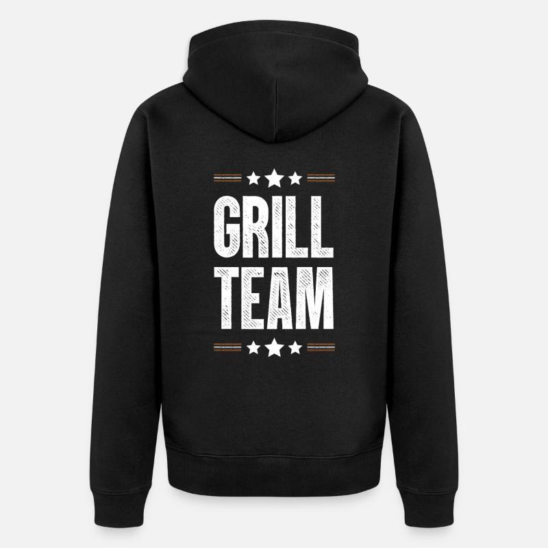 Équipe Grill - Veste à capuche bio Premium Unisexe - noir