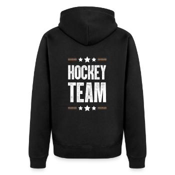Équipe de hockey - Veste à capuche bio Premium Unisexe - noir - Dos - Nico (187cm)