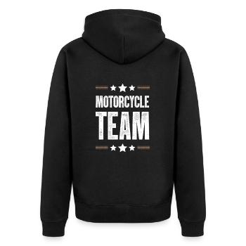Équipe de motards - Veste à capuche bio Premium Unisexe - noir - Dos - Nico (187cm)
