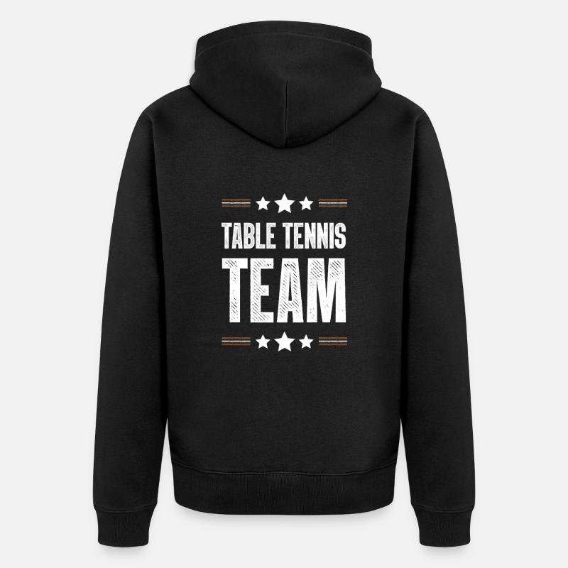 Equipe de tennis de table - Veste à capuche bio Premium Unisexe - noir